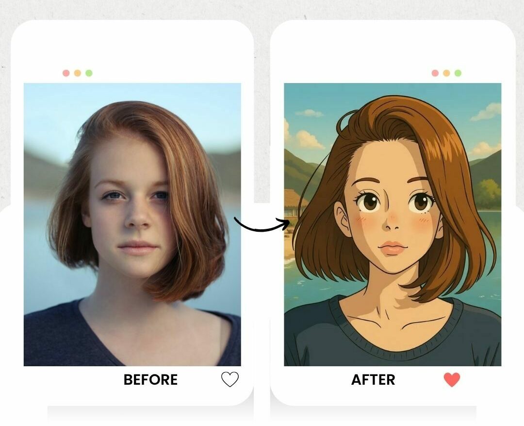 selfie to Ghibli art