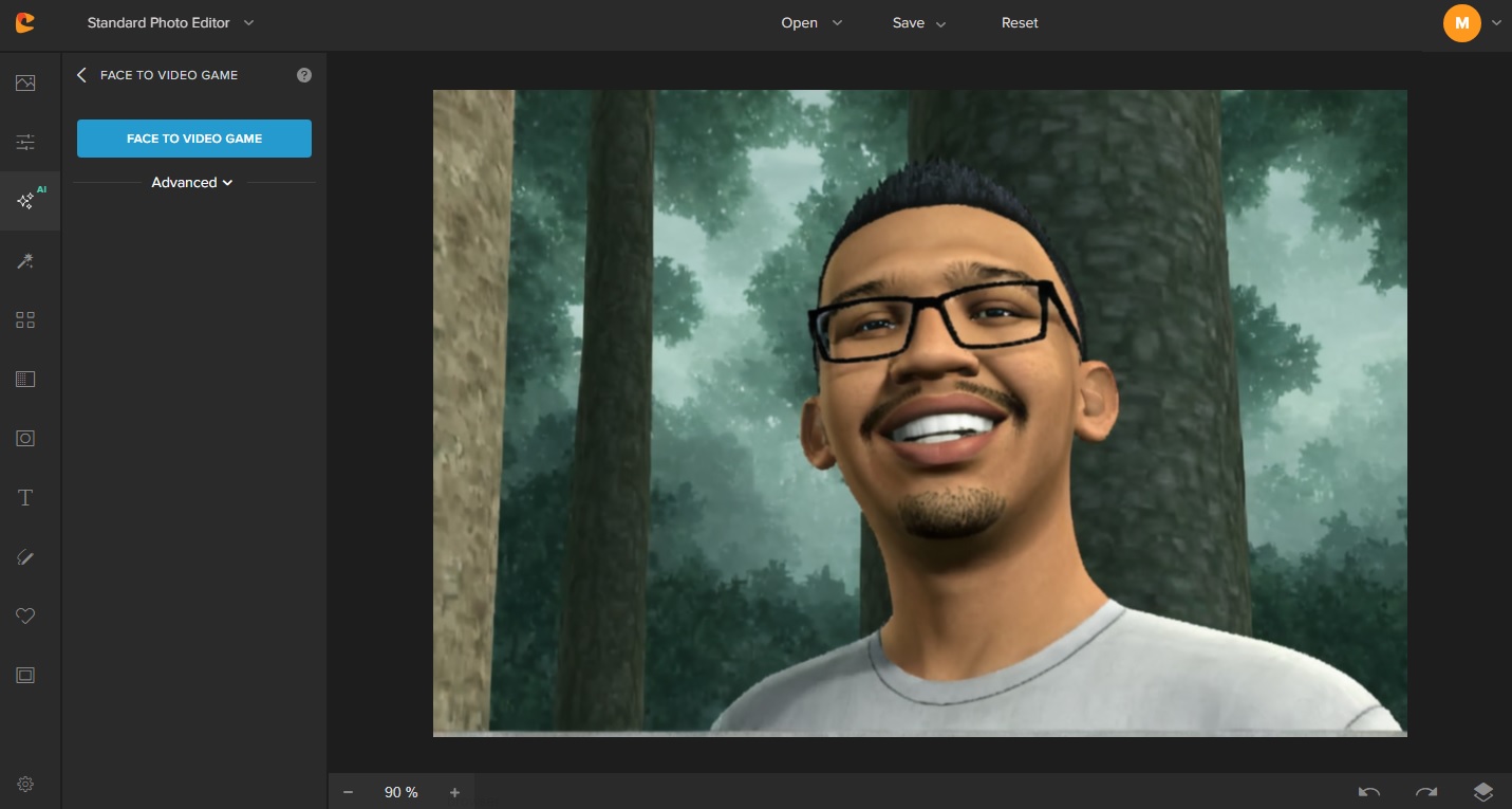 colorcinch face to video game after effect