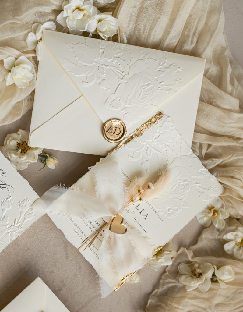ivory wedding invites