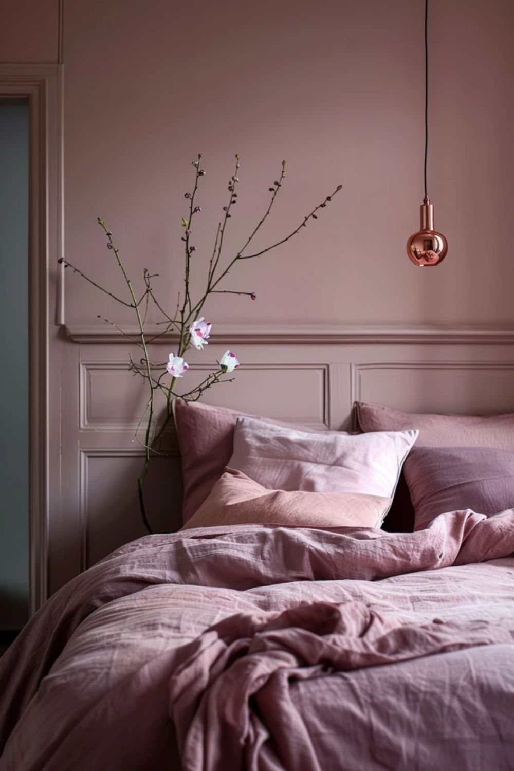 muted mauve interior design