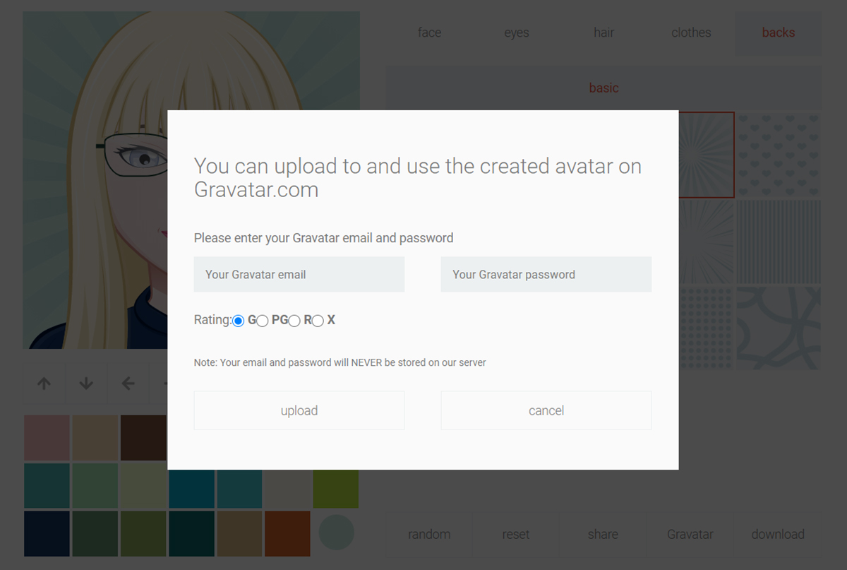 gravatar image character maker