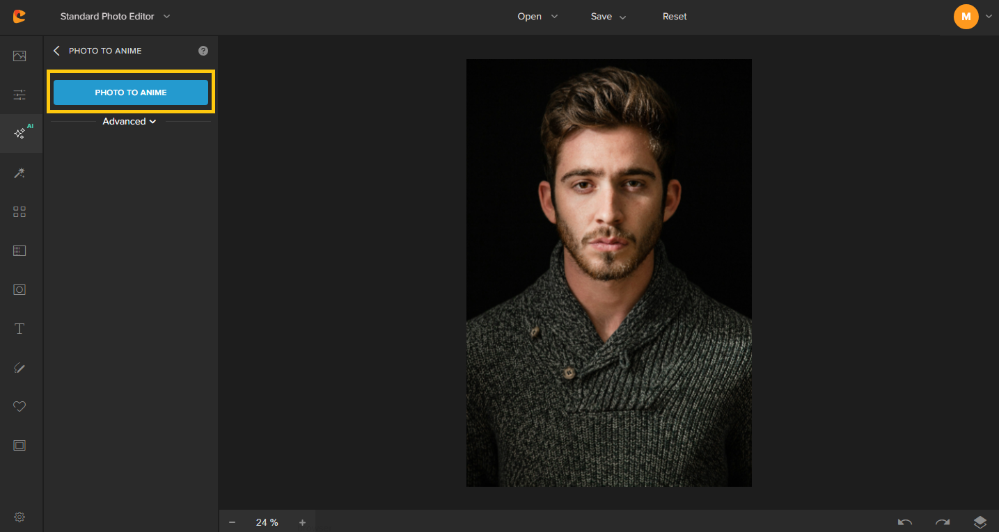 colorcinch photo to anime art filter