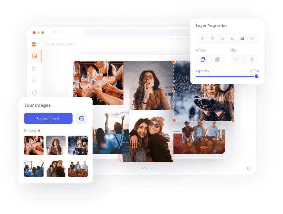 Combine photos online.