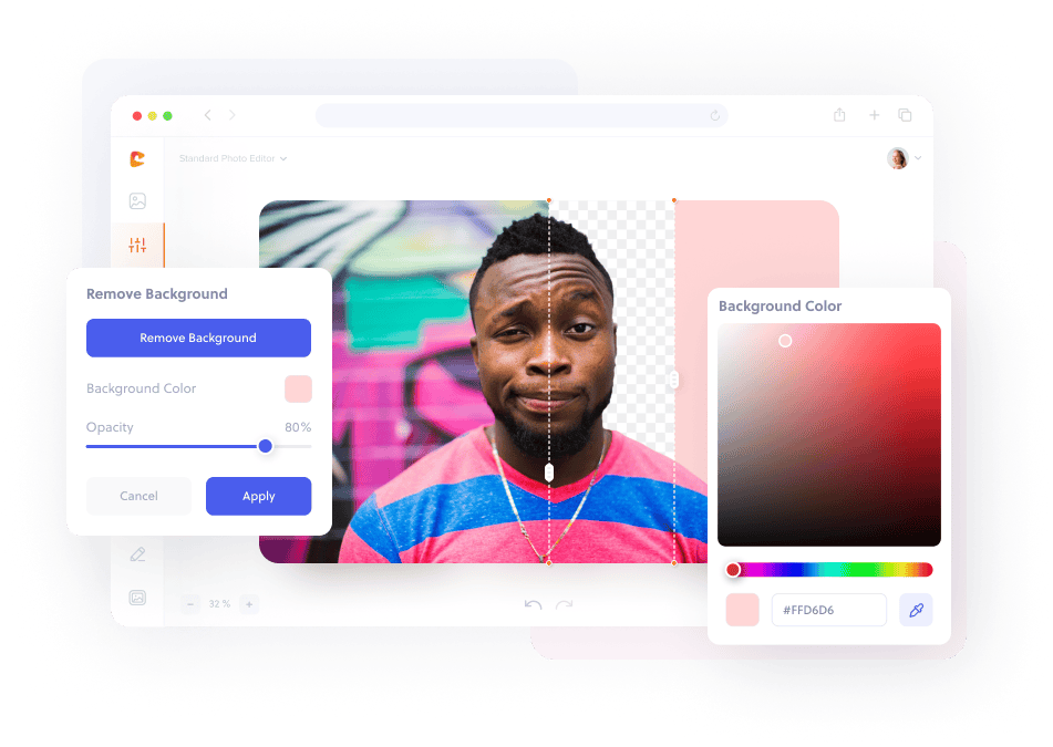 Change image background.