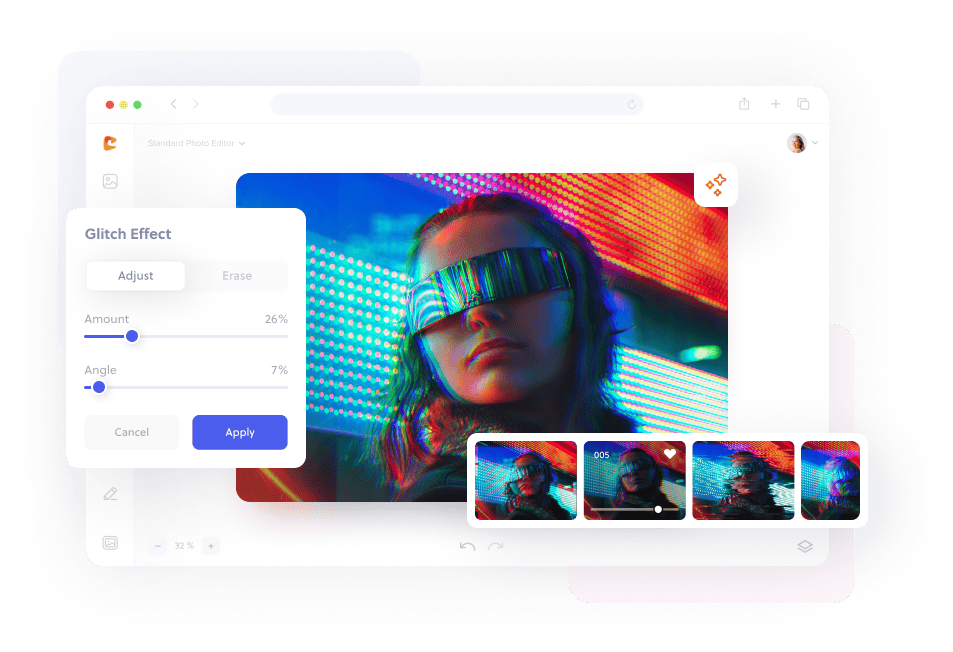 Free glitch effect maker.