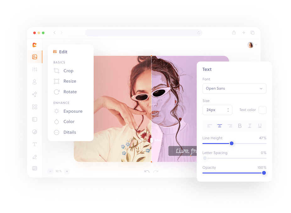 Free online photo editor.