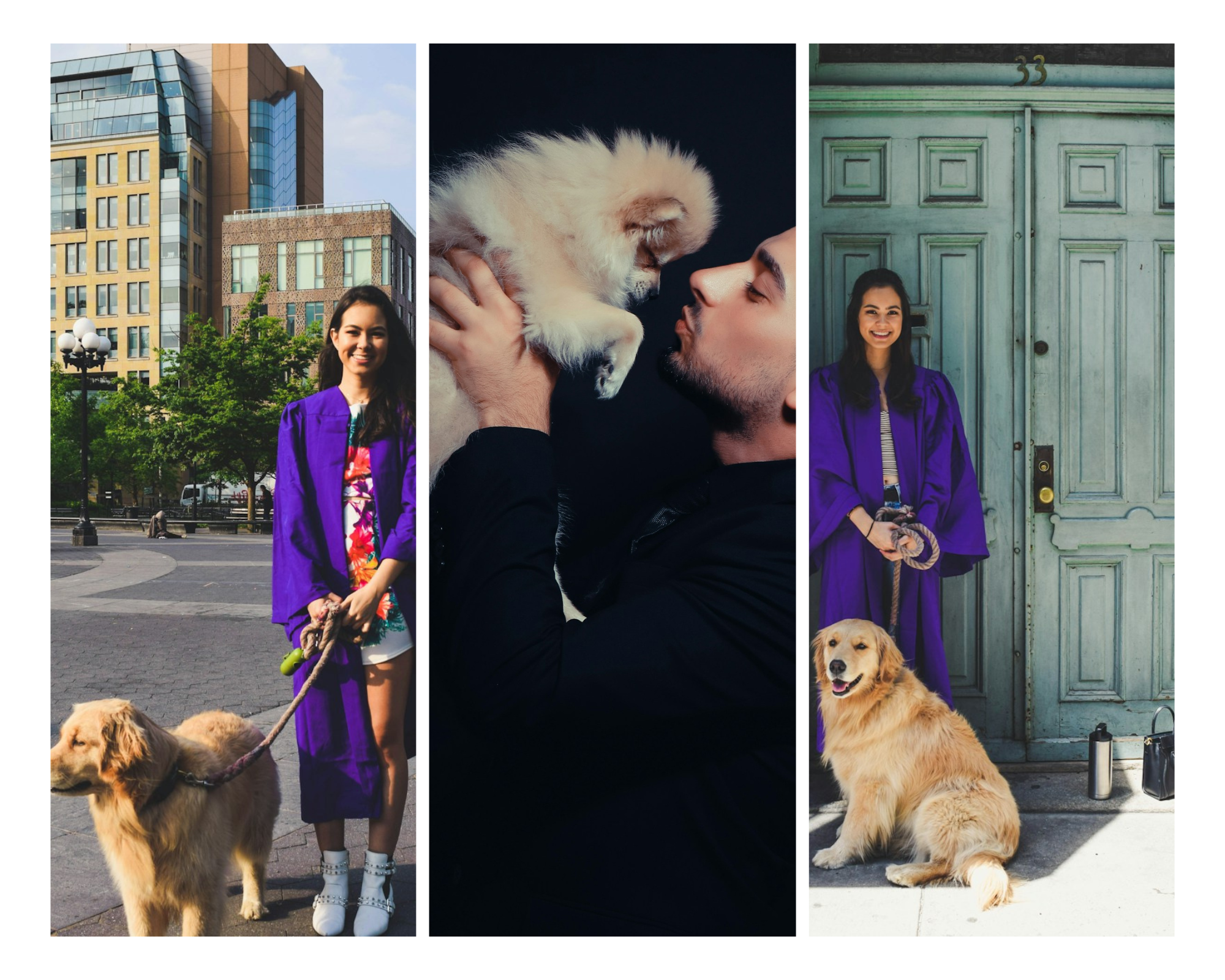 pose with pet grad photo