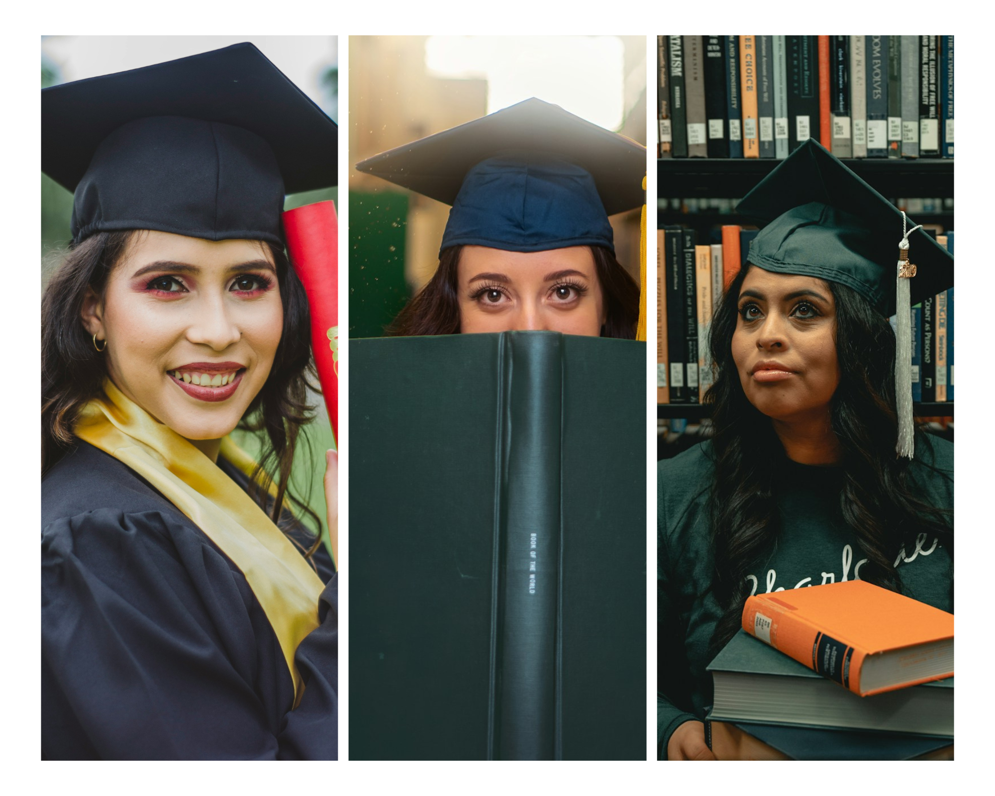 posing with books grad pic