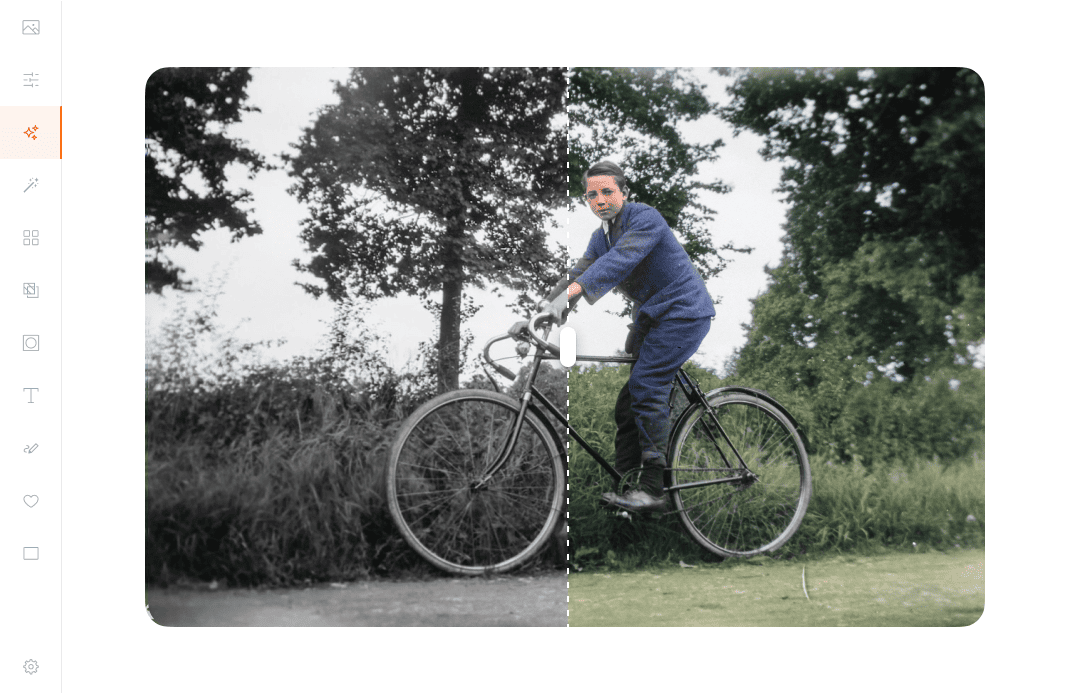 Colorize a black and white photo